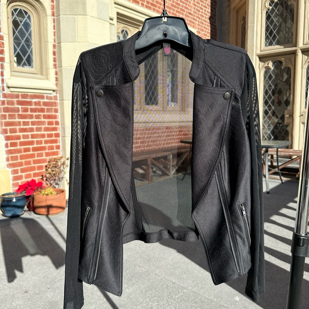 Material Girl mesh jacket with elbow pads